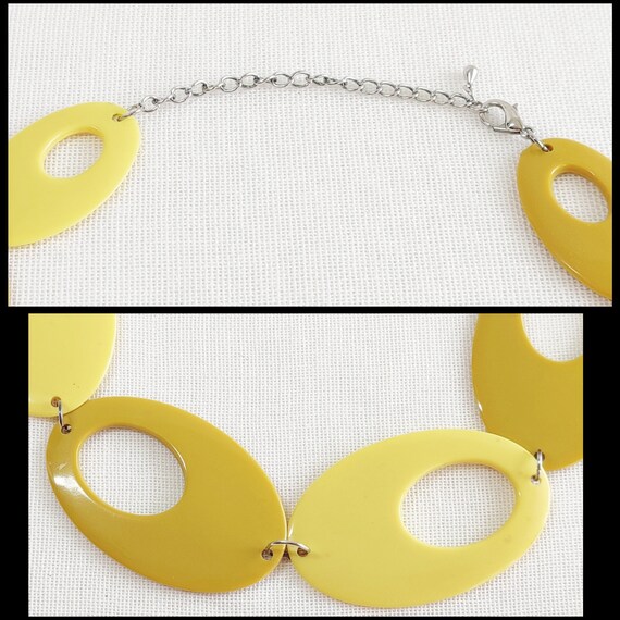 Vintage “Mod” Yellow Earrings and Necklace Set - image 10
