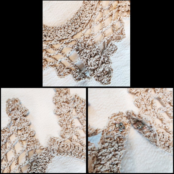 Antique Collar, Hand Made Lace Work, Vintage Hand… - image 4