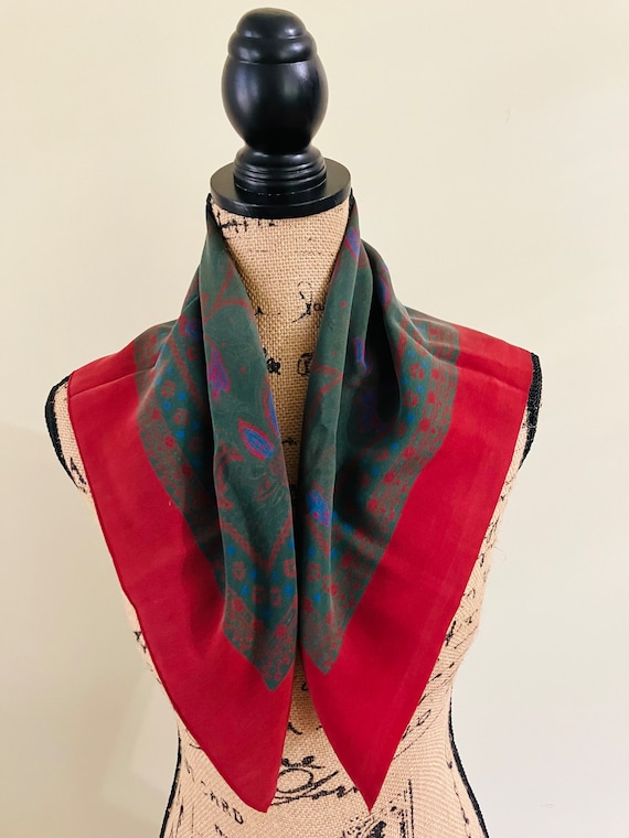 Foulards Vintage En Soie – Marque JS GERMAIN – Multicolore – Excellent état