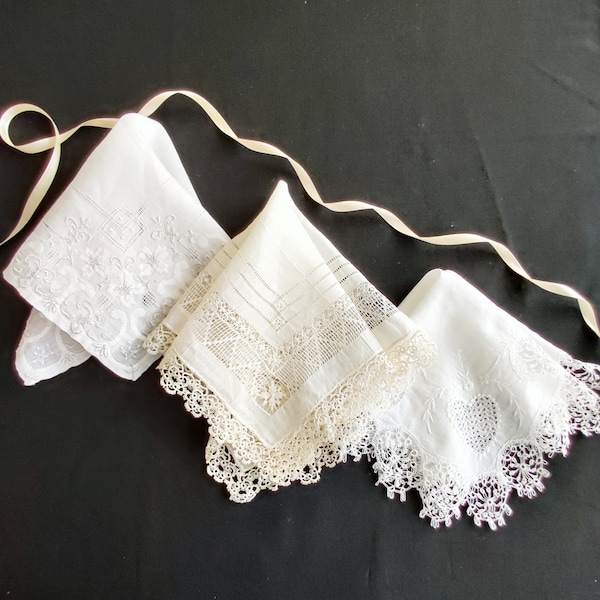 Antique Lace Handkerchief Etsy