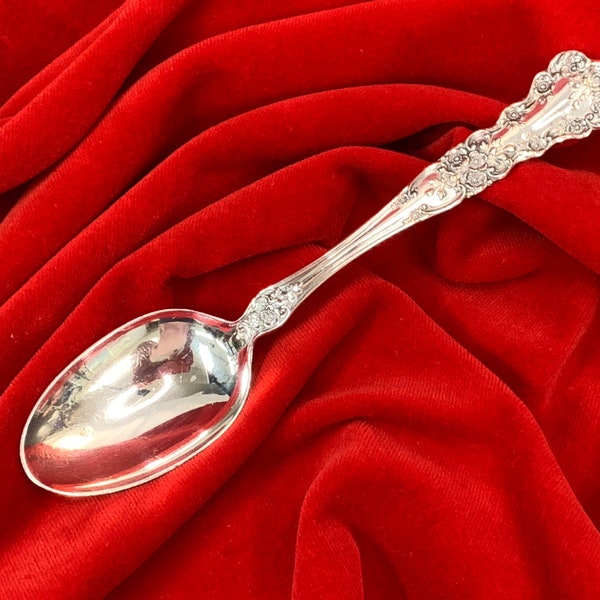 Gorham Sterling Silver Flatware Teaspoon Buttercup Pattern | Old Mark | Monogrammed "W" on BACK side | Vintage Gorham Sterling Silver Spoon