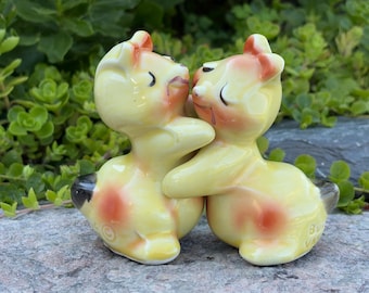Vintage Lefton Miss Priss Salt and Pepper Set, Miss Priss