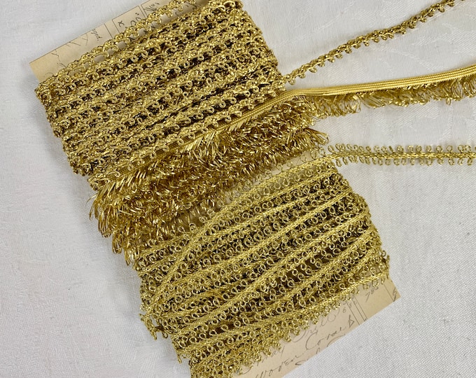 Vintage Metallic Gold Trims Picot Loop Total of 16 Yards | Three ...