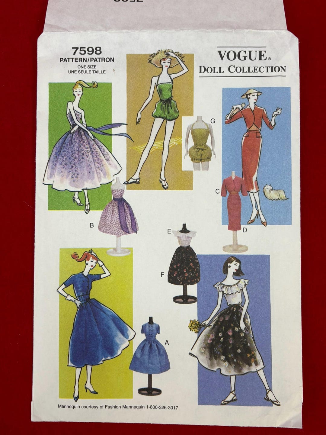 Vintage Vogue Doll Collection 7598 Fashion Doll Barbie Clothes Sewing ...