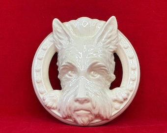 Vintage Ceramic SCOTTIE DOG Wall Pocket Made in Japan | Wall Decor Planter Vase