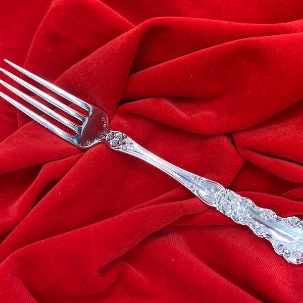 Gorham Buttercup Sterling Silver Flatware Luncheon Fork 7 in. | Old Mark | Monogrammed "W" on BACK side | Gorham Sterling Silver Fork