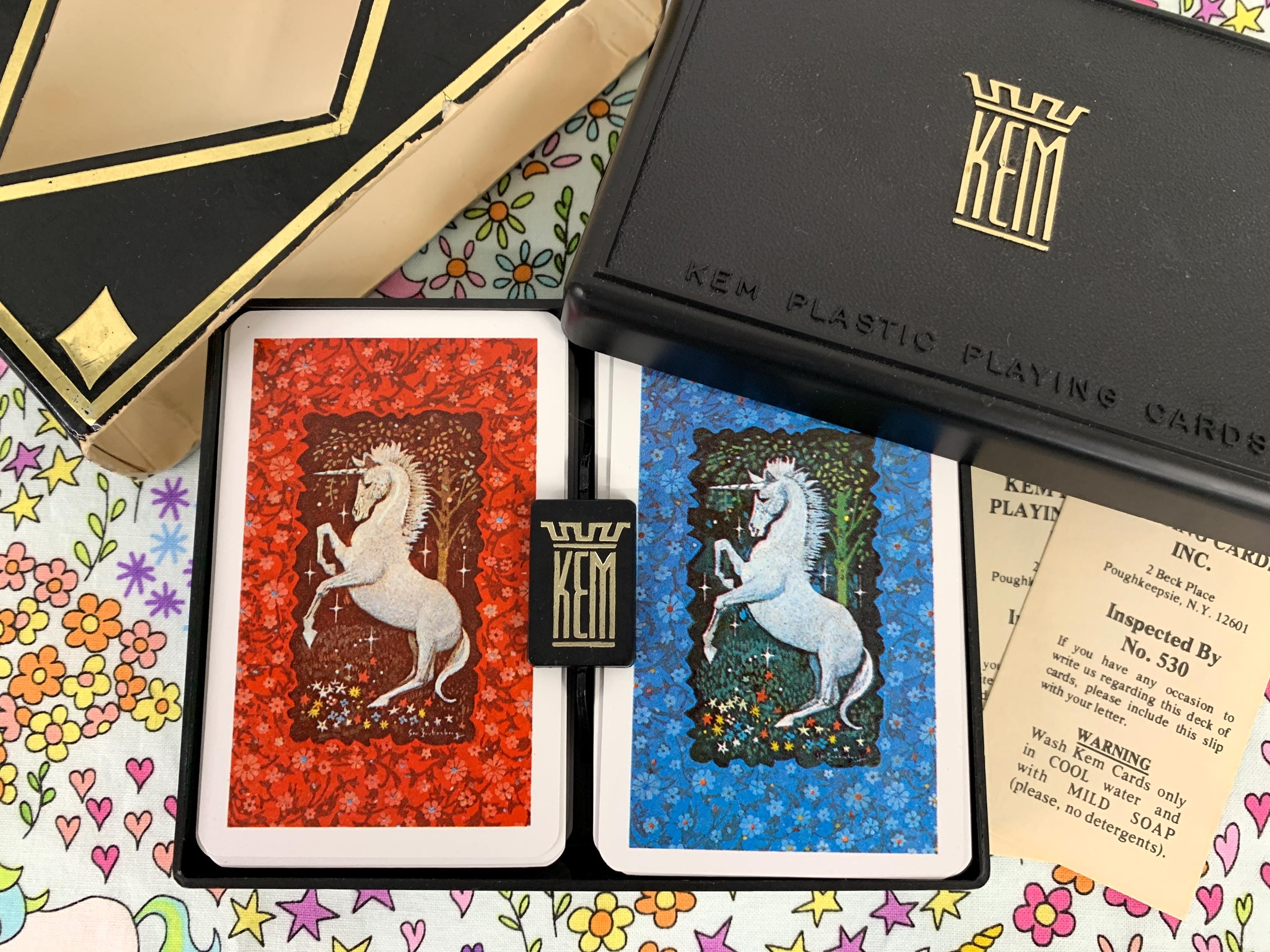 トランプ BICYCLE UNICORN RAINBOW GILDED Gilded Bicycle Rainbow Unicorn Playing Cards – Rare Playing