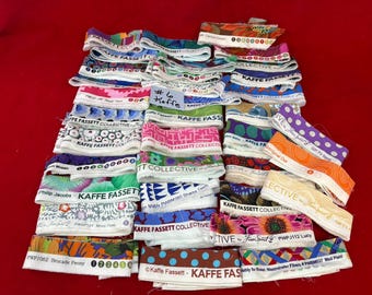 Fabric Selvages Bundle KAFFE FASSETT Collective | 30 Yards | For Selvage Projects, Crafting, Quilting and More! | Lot 6
