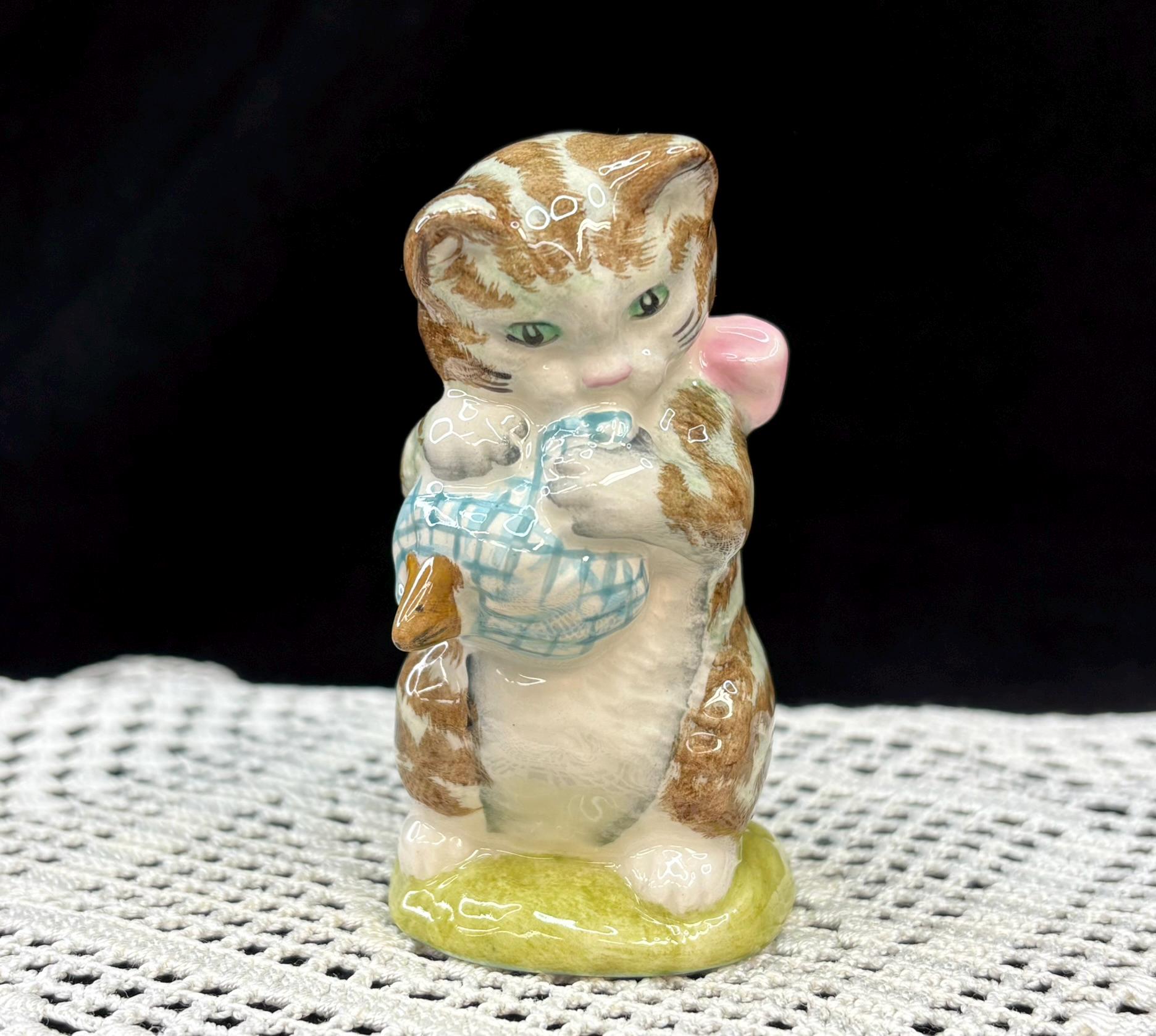 BESWICK ENGLAND　きたりすナトキン　 陶器オブジェ ヴィンテージフィギュリン犬 BESWICK(ベスウィック)陶器オブジェ
