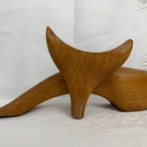 MCM Teak Stylized Fox Hand Carved Wooden Figure Sculpture ***Read for Condition*** | Oberlander Handarbeit Made in Switzerland | Modernist