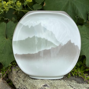 Vintage A K Kaiser West Germany Oval Vase &quot;Montana&quot; Design | Mountain Southwest | Gift for Gardener, Friend | Flower Vase