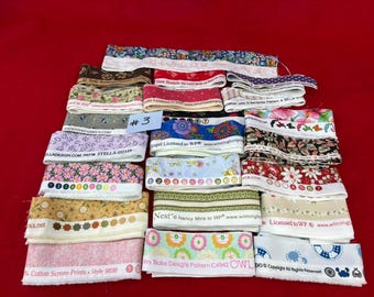 Fabric Selvages Bundle | 30 Yards | For Selvage Projects, Crafting, Quilting and More! | Lot 3