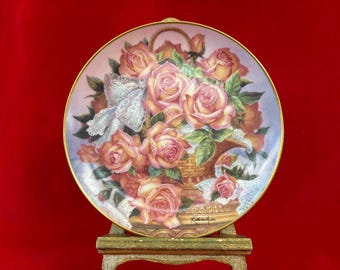 Princesse de Monaco Rose Plate Limited Edition The Franklin Mint Collector Plate by Katharine Austen | Princess Grace Foundation