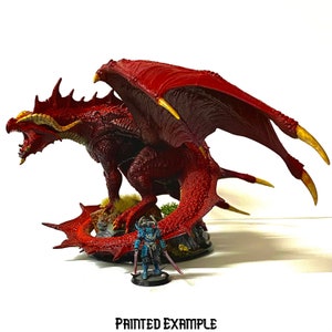 Legendary Chromatic Red Dragon | Dnd Mini | Dungeons and Dragons Fantasy 32mm scale | Rescale Miniatures