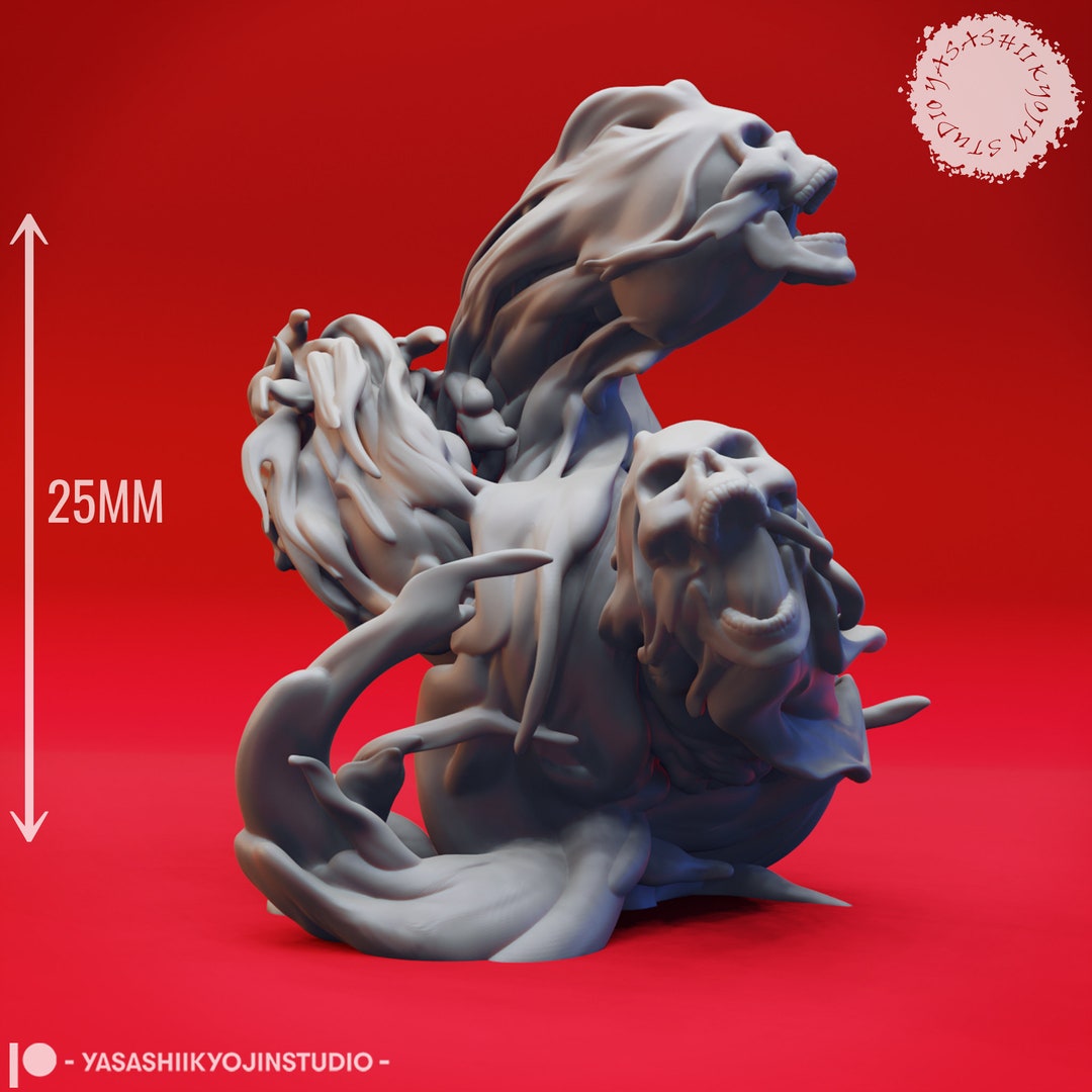 Flameskulls Duo DND 32mm Miniature Flameskull for - Etsy