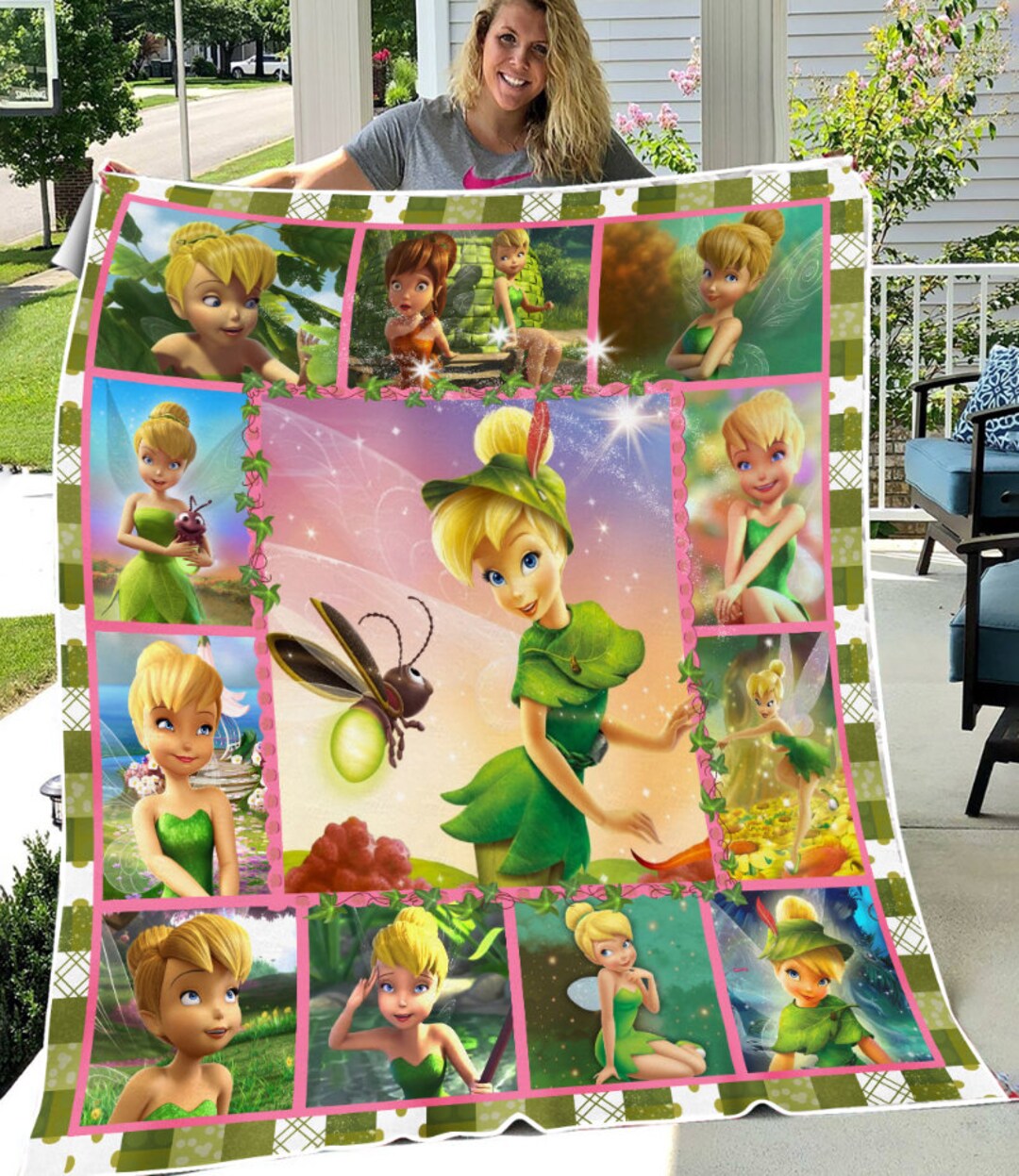 Tinker Bell Blanket Disney Tinkerbell Blanket Princess Etsy