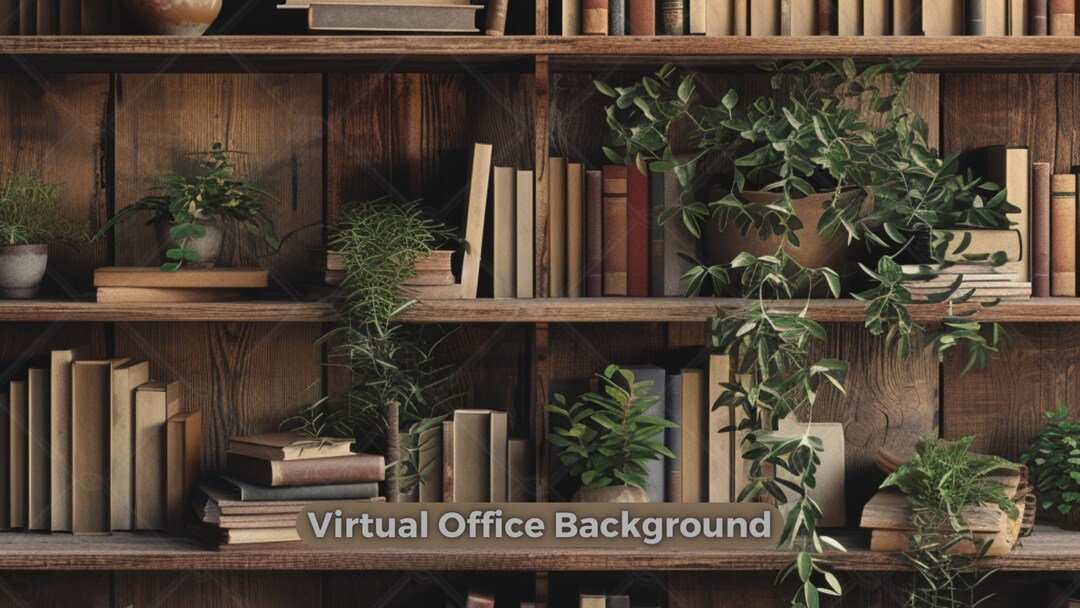 Zoom Background Bookshelf Bundle Zoom Backgrounds Bookcase Zoom