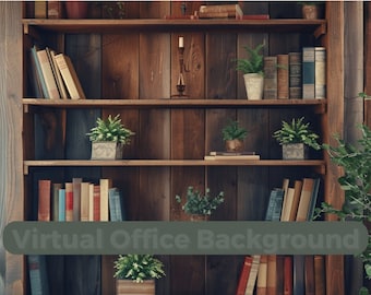 Zoom Background Bookshelf Bundle Zoom Backgrounds Bookcase Zoom Background Professional, Zoom Background Office, Zoom Background Home Office