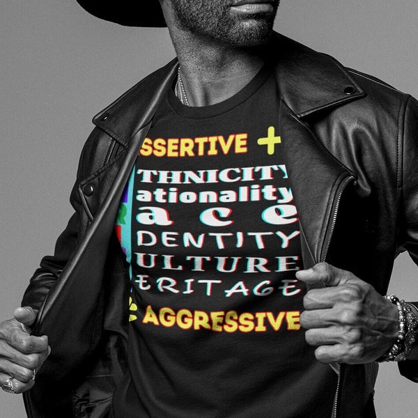 Unisex t-shirt, Assertive Plus ENRICH is Not Aggressive, BlackCulture, BlackIdentity, BlackUnity, BuyBlack, BlackCreatives, BlackFashion