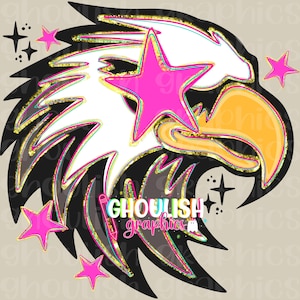 Preppy Mascot Digital Download Hawks PNG Boujee Glitter School Tshirt File