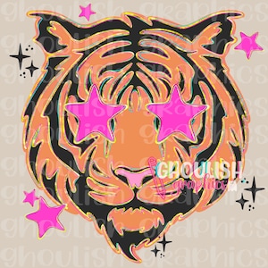 Preppy Mascot Digital Download Tigers PNG Boujee Glitter School Tshirt File