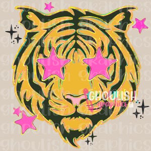 Preppy Mascot Digital Download Tigers PNG Boujee Glitter School Tshirt File
