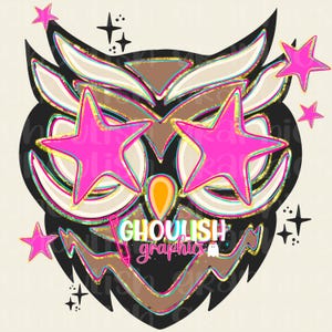 Preppy Mascot Digital Download Owls PNG Boujee Glitter School Tshirt File