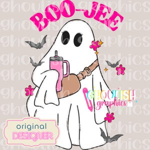 BooJee Stanley Tumbler Inspired Ghost PNG Sublimation Design Download DTF Print Tumbler Sticker