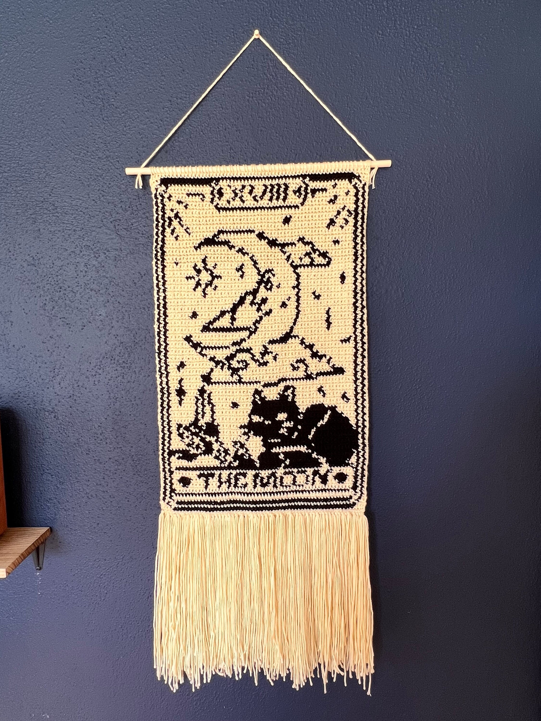 Tarot card moon tapestry hotsell