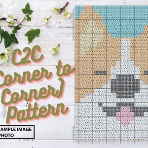 Corgi C2C Crochet Pattern, Welsh Corgi Crochet Pattern, Corgi Graphgan Pattern, Corgi Blanket Pattern, Dog C2C Crochet Pattern, Dog Blanket