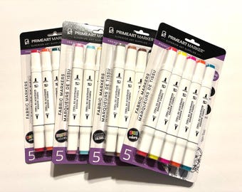 Fabric Markers Set - PrimeArt Dual Tip, Non-Toxic