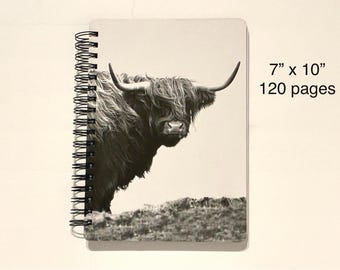 Spiral Bound Highland Bull Notebook