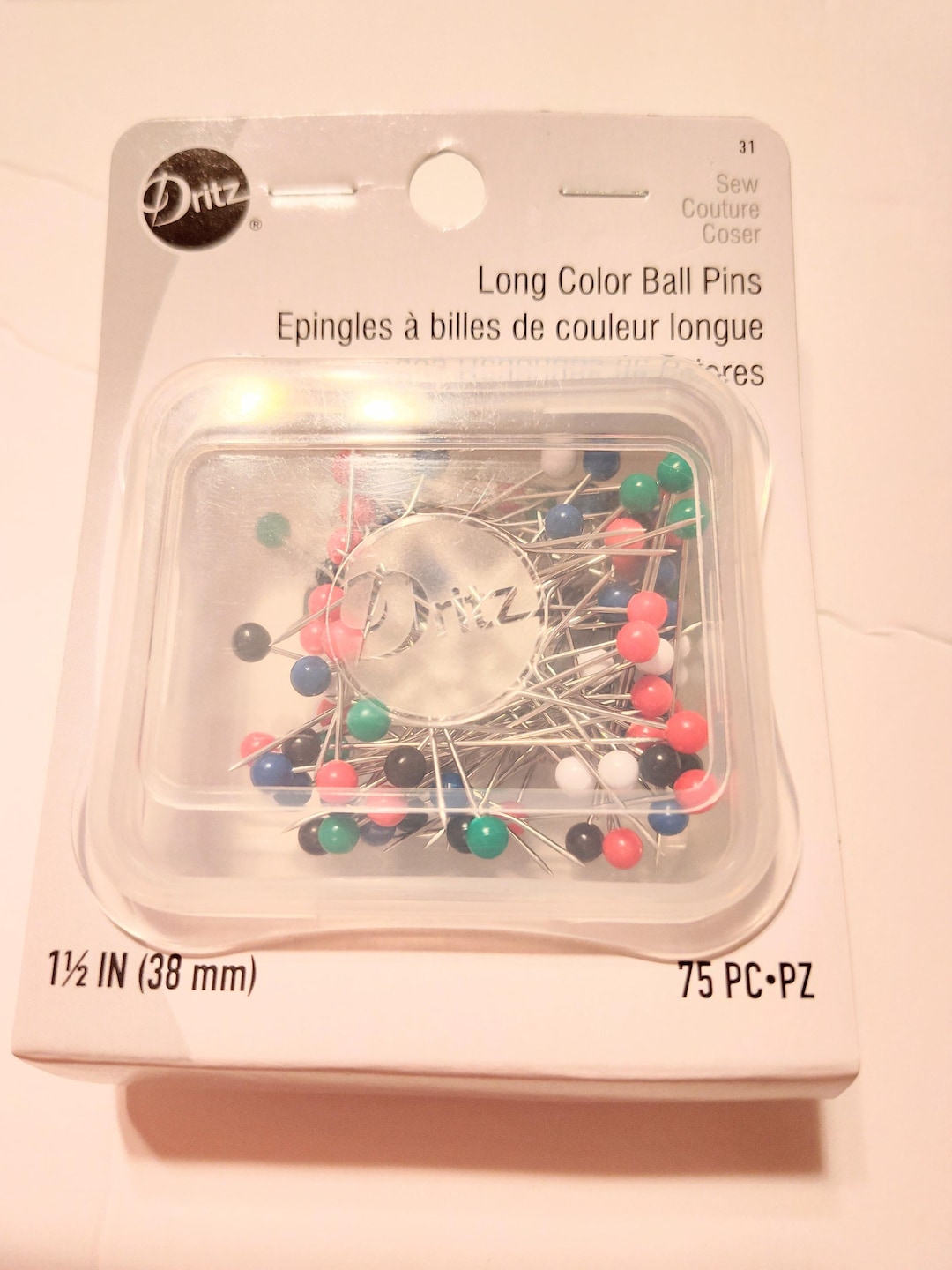 Dritz Long Color Ball Pins - Etsy