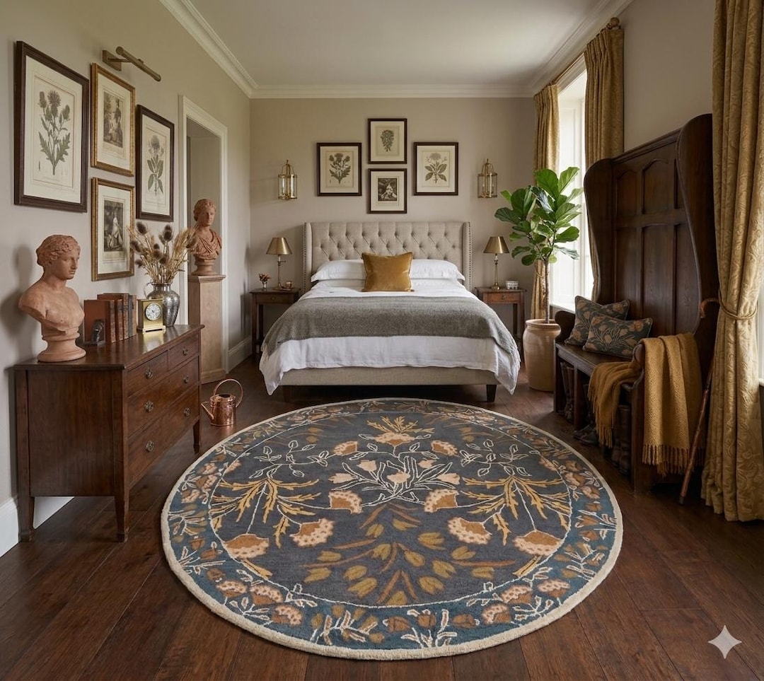 Hand-tufted Wool Area Rug, Traditional Floral Design, Grey Multi Home ...