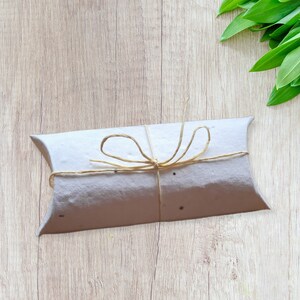 Seed Paper Pillow Boxes Plantable Small Medium Large / Plantable Pillow Boxes / Eco friendly Small Gift Box / Favour Box