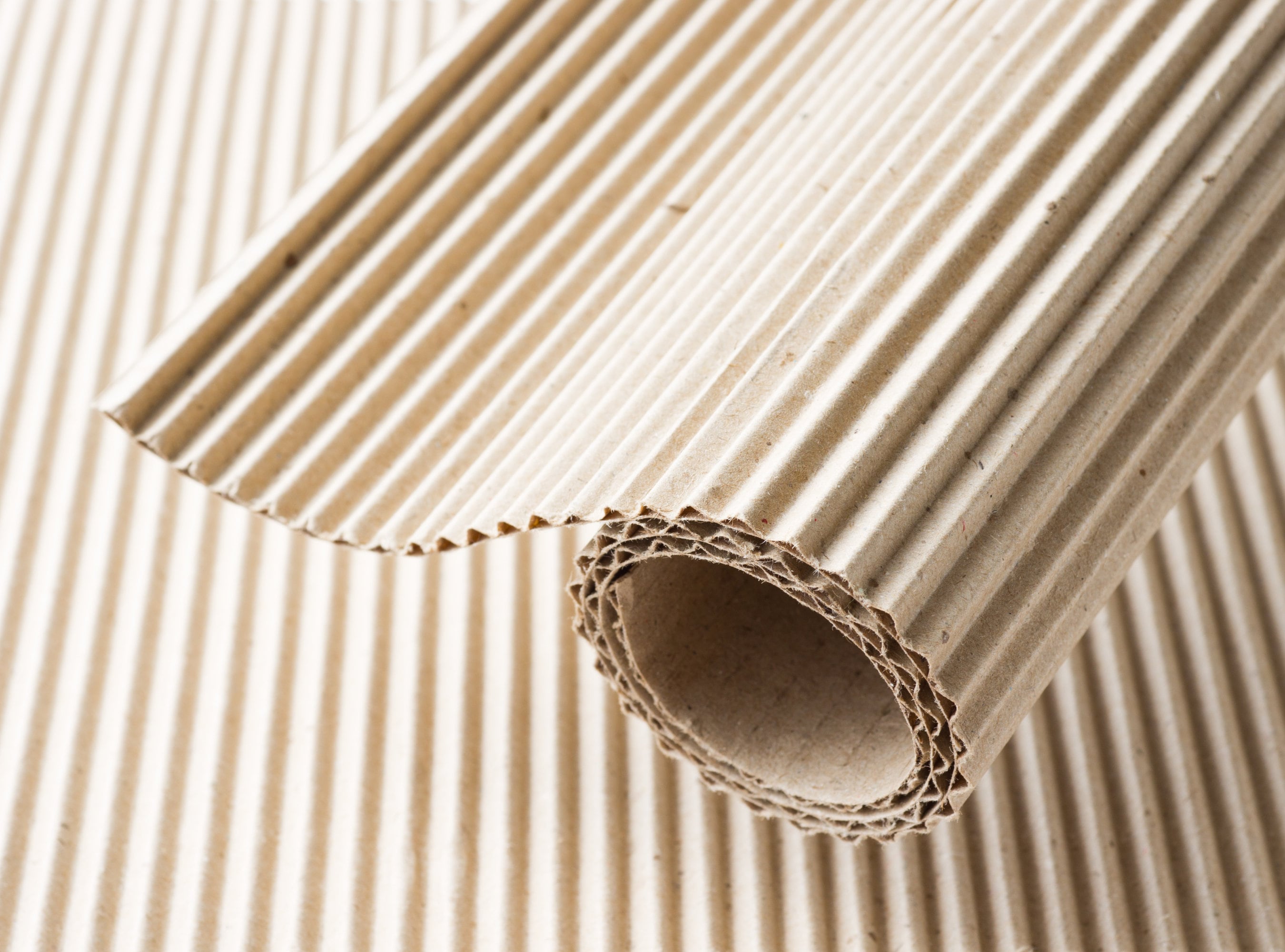 Recycled Corrugated Cardboard Roll 225mm Wide / Protective Packaging Paper  