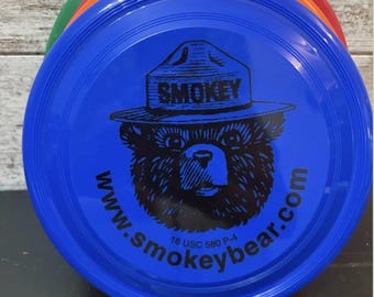 Smokey Bear Blue Frisbee