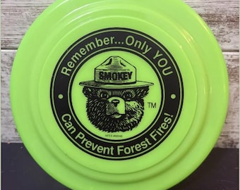Smokey Bear Lime Green Frisbee