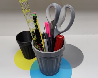 Cup Pen Holder Trash Pencil Organizer Garbage Pencil Holder Funny Gift Trash Can Pencil Cup Organizer Gift Trash Can Funny Gift Storage Desk