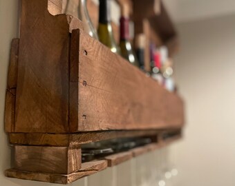 Gray Wood Wine Rack Etsy