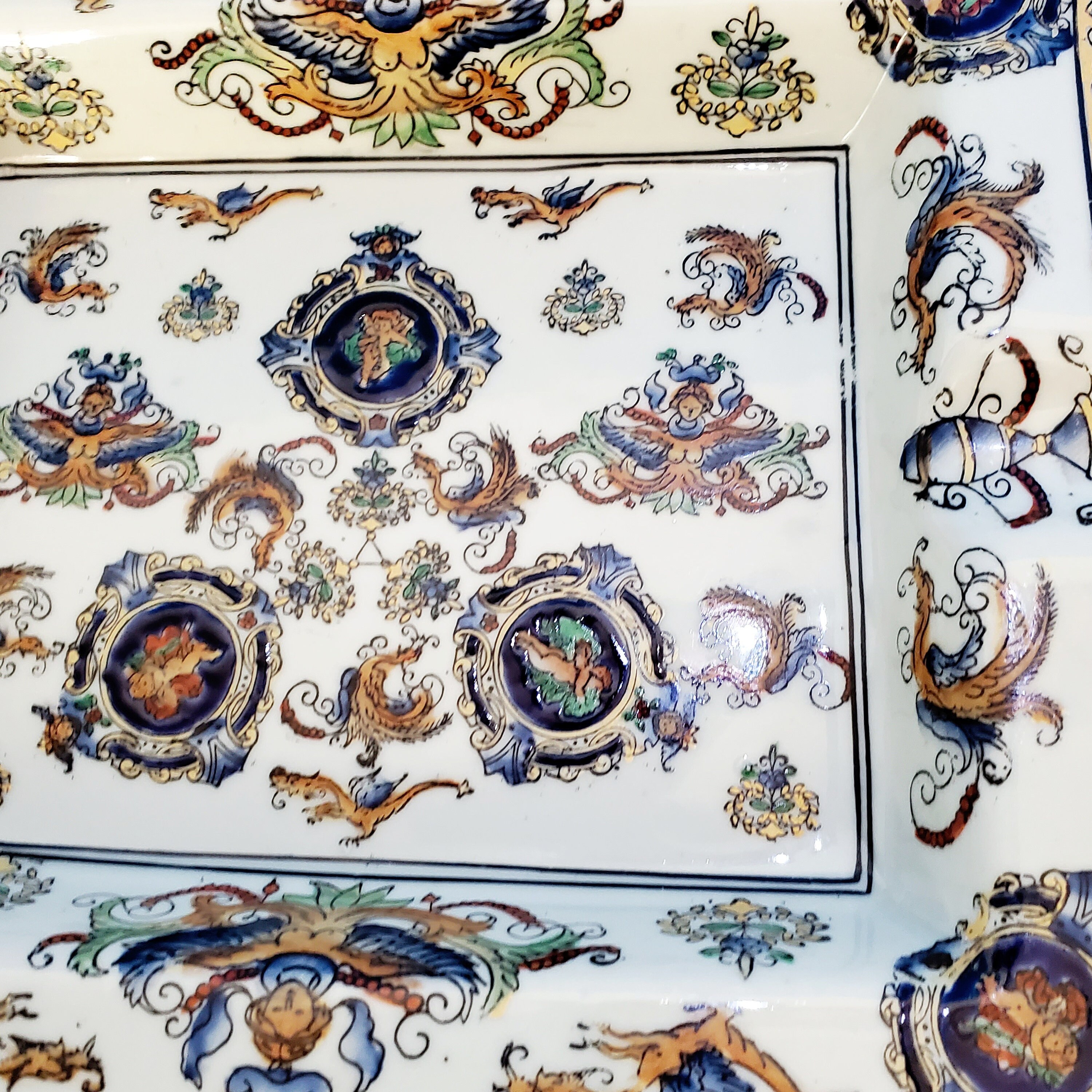 Vtg 1897 United Wilson Renaissance Porcelain Ashtray People Etsy