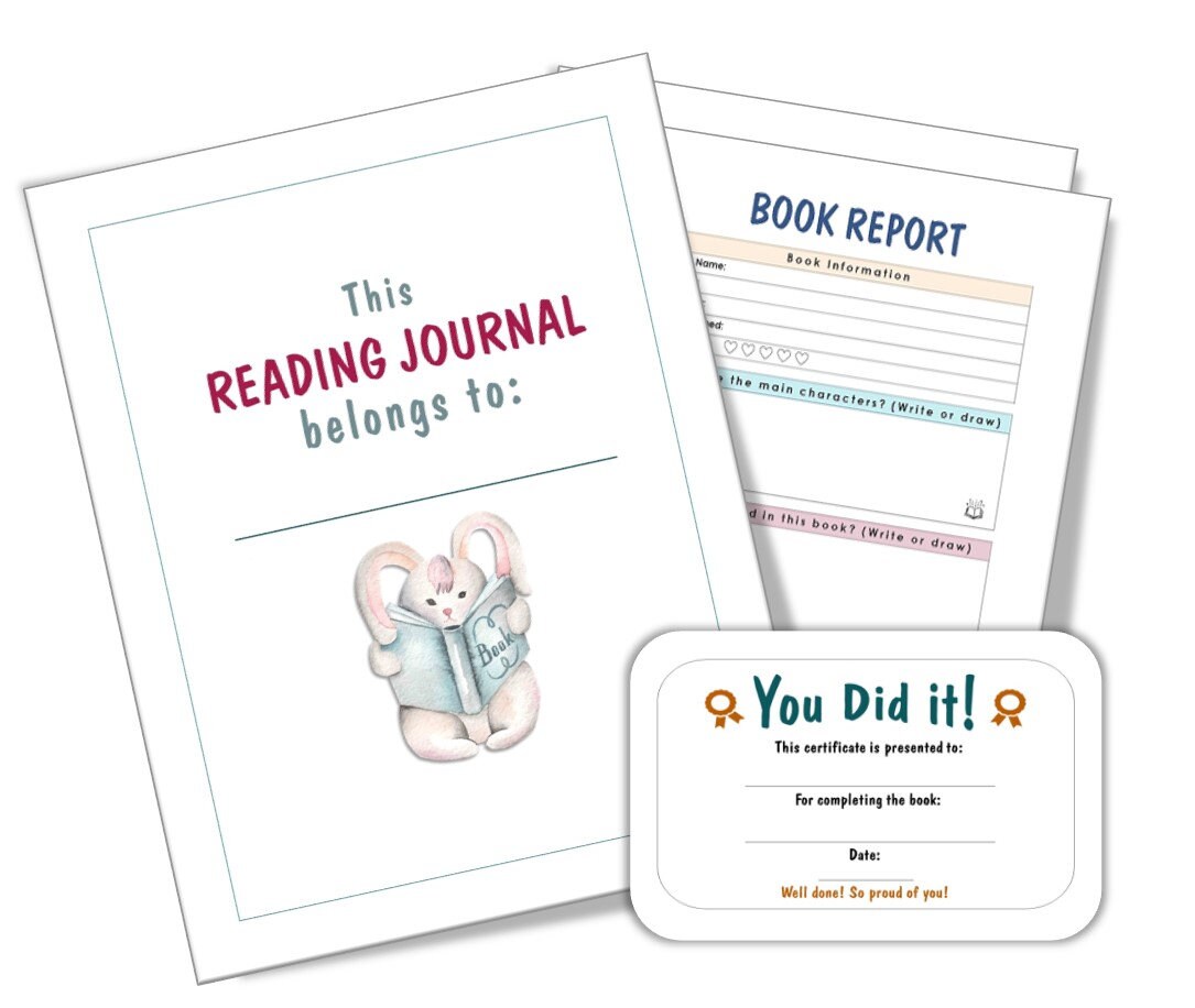 Reading Journal for Kids Printable, Children Reading Journal, Kids Reading Tracker, Kids Reading ...