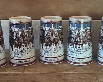 1989 Budweiser Vintage Beer Steins