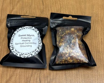 Sweet Myrrh Resin, Pure Organic Gum, Aromatic Incense