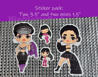 Selena Quintanilla Outfits Inspired Stickers - Latina planner laptop sticker - Hispanic Latinx Vinyl Decal