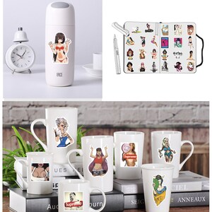 50 Sexy Anime Stickers Women Stickers Vulgar Hot Raunchy Retro Pinup ...