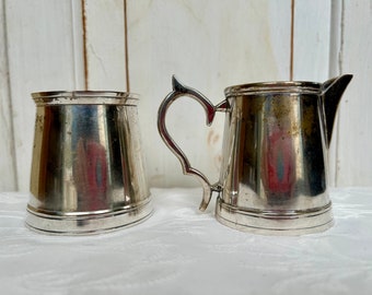 Vintage Silver Plate Creamer & Sugar