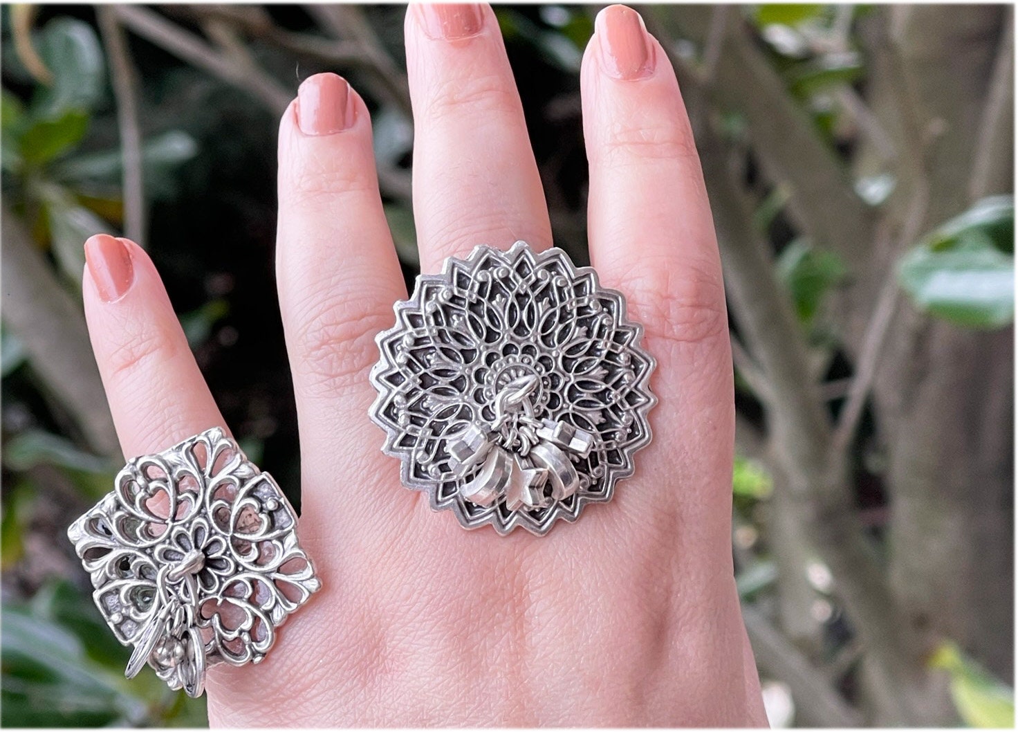 Big silver rings deals