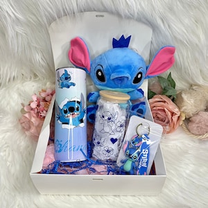 Stich, Geschenkbox, Stich Geschenkbox, Caja de regalo de Stich, Geburtstagsgeschenkbox, Becher, personalisierte Geschenkbox, caja de regalo personalizada