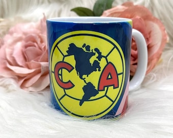 Club America, taza de club America, America, las Aguilas, liga mexicana de fútbol, regalos de club america, taza de 110z